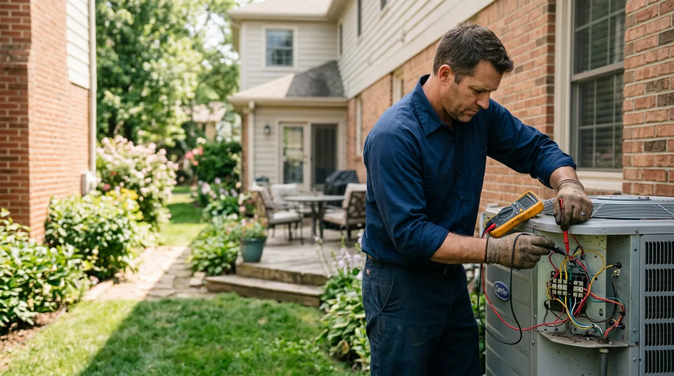 HVAC technician working near Lake In The Hills, IL